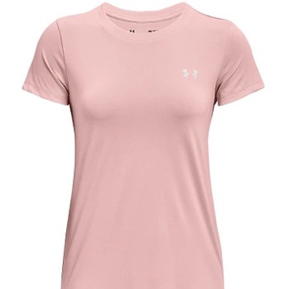 Under Armour Women’s Crew Neck Short Sleeve Tech Shirt - Light Pink - Picture 4 of 6